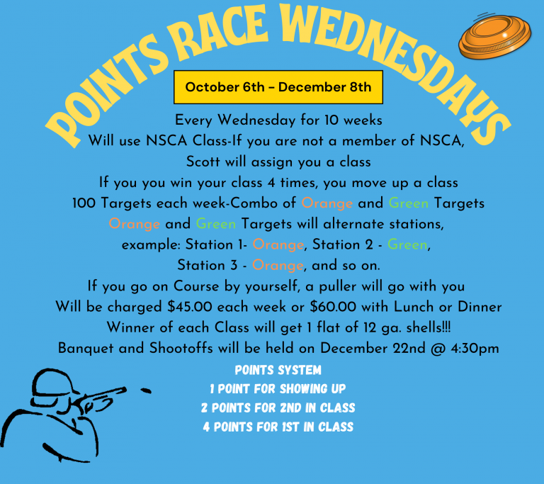 POINTS RACE WEDNESDAYS